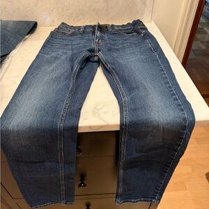 Stylish Sturdy Western Blue Denim Jeans with Brown Label Size 29